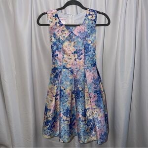 Bonnie Jean Floral Blue and Pink Kids Dress (worn once)
